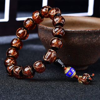 Buddha Gift Tibetan Dragon Vein Agate Healing Bracelet