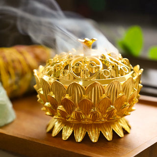 Buddha Gift Tibetan Lotus Shaped Purify Incense Burner
