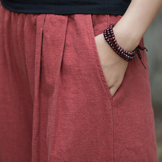 Buddha Gift Retro Wide Leg Pants Casual Women's Yoga Pants With Pockets