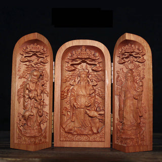 Buddha Gift Avalokitesvara Kwan Yin Buddha Cherry Wood Compassion Home Decoration Altar