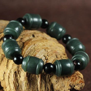 Buddha Gift Natural Cyan Jade Cure Bracelet