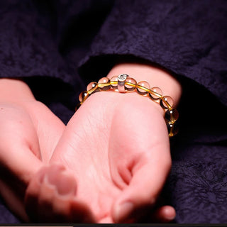 Buddha Gift 925 Sterling Silver Chinese Zodiac Natal Buddha Citrine Protection Bracelet