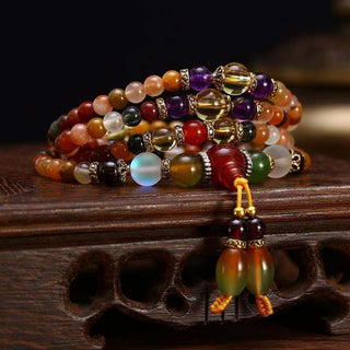 Buddha Gift The 108 Quartz Healing Mala Bracelet
