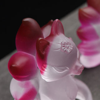 Buddha Gift Small Nine Tailed Fox Success Strength Home Figurine Decoration