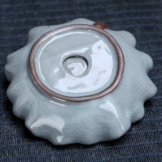 Buddha Gift Lotus Plum Blossom Square Ceramic Spiritual Backflow Incense Burner