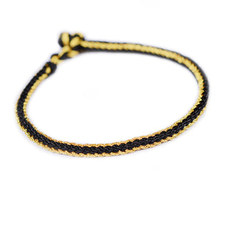 Buddha Gift Two-Color Rope Handcrafted Eight Thread Peace Knot Bracelet