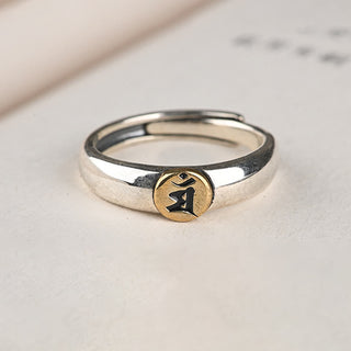Buddha Gift Tibetan Om Mani Padme Hum Carved Chinese Zodiac Natal Buddha Peace Ring