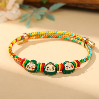 Buddha Gift Colorful Rope Zongzi Pattern Luck Handmade Child Adult Bracelet