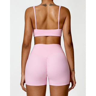 Buddha Gift Gym Sports Yoga Backless Bra Crop Tank Top Shorts