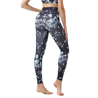 Buddha Gift Spots Maple Leaf Print Sports Exercise Fitness High Waist Leggings Women's Yoga Pants