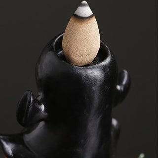 Buddha Gift Halloween Pumpkins Ghost Resin Backflow Smoke Fountain Incense Burner Decoration