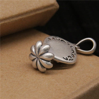 Buddha Gift 999 Sterling Silver Meditation Buddha Lotus Serenity Necklace Pendant