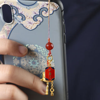 Buddha Gift Tibetan Om Mani Padme Hum Prayer Wheel Amulet Charm Protection Phone Hanging Decoration