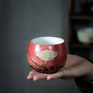 Buddha Gift Lotus Pod Engraved Teacup Kung Fu Tea Cup