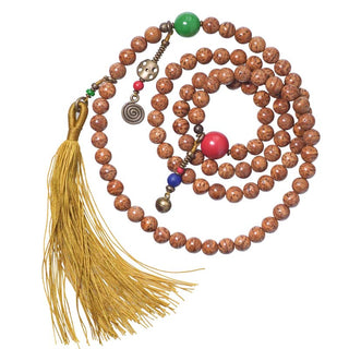 Buddha Gift 108 Mala Beads Bodhi Seed Wisdom Peace Tassel Bracelet