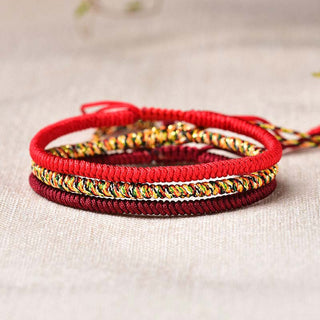 Buddha Gift Tibetan Lucky 3 Combination Sets Red String Bracelet
