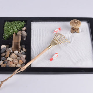 Buddha Gift Koi Fish Small Bridge Calm Peace Meditation Zen Garden Decoration