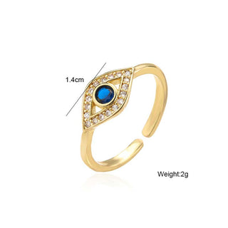Buddha Gift Evil Eye Protection Blessing Copper Ring