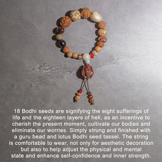 Buddha Gift 108 Mala Beads Bodhi Seed Luck Wealth Bracelet Wrist Mala