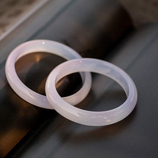 Buddha Gift Natural Chalcedony Harmony Positive Bracelet Bangle