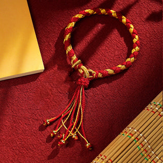 Buddha Gift Handmade Tibetan Five God Of Wealth Dragon Scale Rope Luck Braid Bracelet