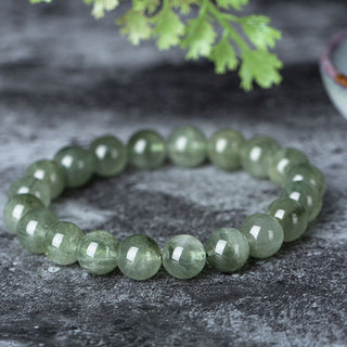 Buddha Gift Natural Green Crystal Blessing Wealth Bracelet