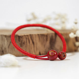 Buddha Gift FengShui Lucky Red String Ceramic Bracelet