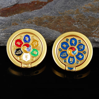 Buddha Gift Tibetan Om Mani Padme Hum Peace Phone Ring Bracket Universal Phone Holder Decorations