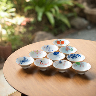 Buddha Gift Mandala Flower Koi Fish Lotus Bird Persimmons Teacup Kung Fu Tea Cup 50ml
