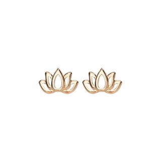 Buddha Gift 925 Sterling Silver Lotus Flower Blessing Earrings