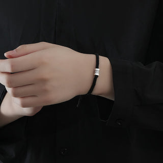 Buddha Gift 999 Sterling Silver Red String Lucky Cloud Strength Bracelet