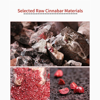 Buddha Gift One's Luck Improves Design Patern Natural Cinnabar Blessing Necklace Pendant