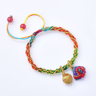 Buddha Gift Colorful Rope Luck Handcrafted Zongzi Charm Bracelet