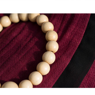 Buddha Gift Natural Abelia Biflora Wood Blessing Wrist Mala