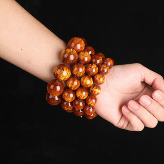 Buddha Gift Golden Sea Willow Success Positive Bracelet Mala