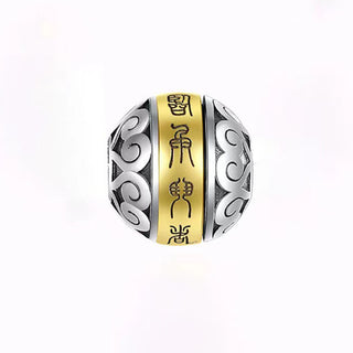 Buddha Gift Taoist Nine-Character Mantra Engraved Amulet Balance Necklace Rotatable Pendant