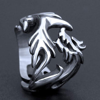 Buddha Gift Dragon Pattern Protection Strength Adjustable Ring
