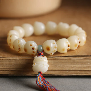 Buddha Gift Cute Lucky Cat Bodhi Seed Cat Paw Harmony Bracelet