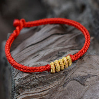 Buddha Gift Handmade Simple Design Chinese Knotting Luck Strength Braid String Bracelet