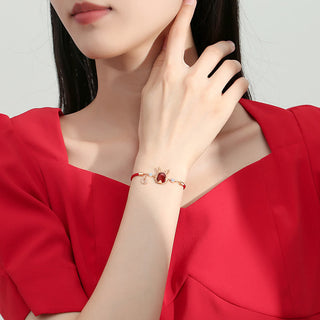 ❗❗❗A Flash Sale- Buddha Gift 925 Sterling Silver Year of the Dragon Natural Red Agate Dragon Attract Fortune Fu Character Strength Bracelet Necklace Pendant Earrings