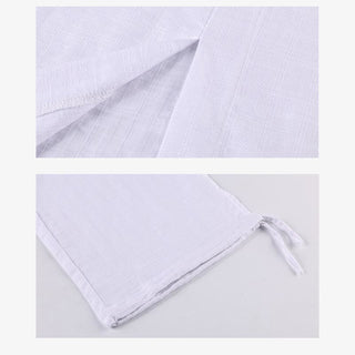 Buddha Gift 2Pcs Half Sleeve Shirt Top Pants Meditation Zen Tai Chi Linen Clothing Women's Set