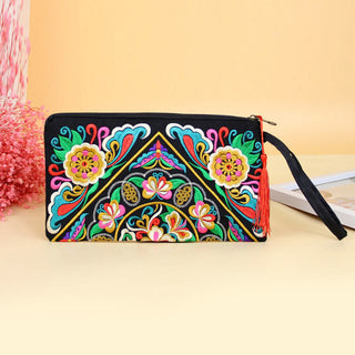 Buddha Gift Dragon Butterfly Cosmos Flower Embroidery Wallet Shopping Purse
