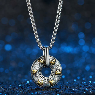 Buddha Gift Tibetan Om Mani Padme Hum Peace Buckle Creativity Necklace Pendant