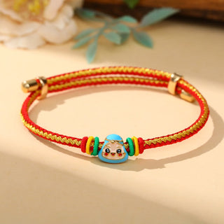 Buddha Gift Colorful Rope Zongzi Pattern Luck Handmade Child Adult Bracelet