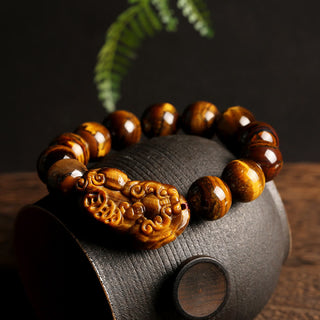 Buddha Gift Natural Tiger Eye Wealth Bracelet
