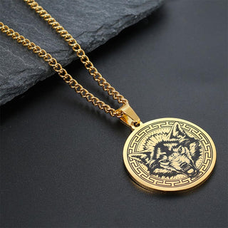 Buddha Gift Animal Titanium Steel Chain Necklace Protection Pendant