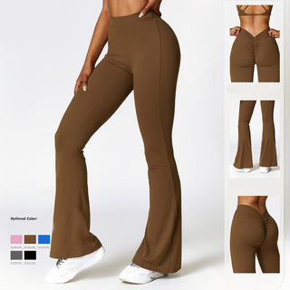 Buddha Gift High Waist Breathable Flare Pants For Sports Fitness Yoga