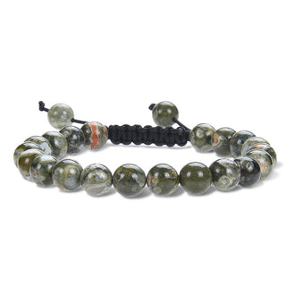 Buddha Gift Natural Healing Power Gemstone Crystal Beads Unisex Adjustable Macrame Bracelet