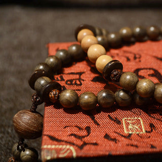 Buddha Gift Tibetan Sandalwood Protection Charm Mala Bracelet