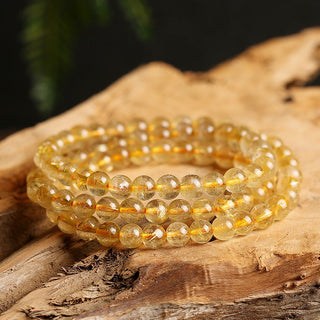 Buddha Gift Natural Citrine Prosperity Protection Bracelet